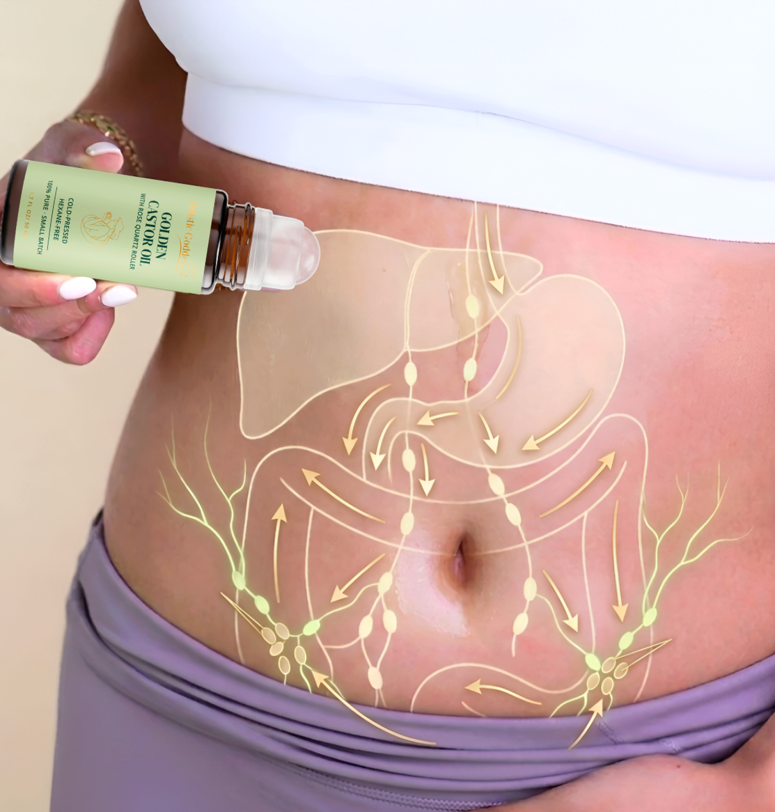 Golden Castor Oil For Belly Fluid Retention