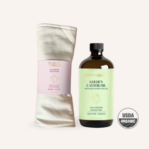 Golden Castor Oil 16 oz + Castor Oil Liver Pack