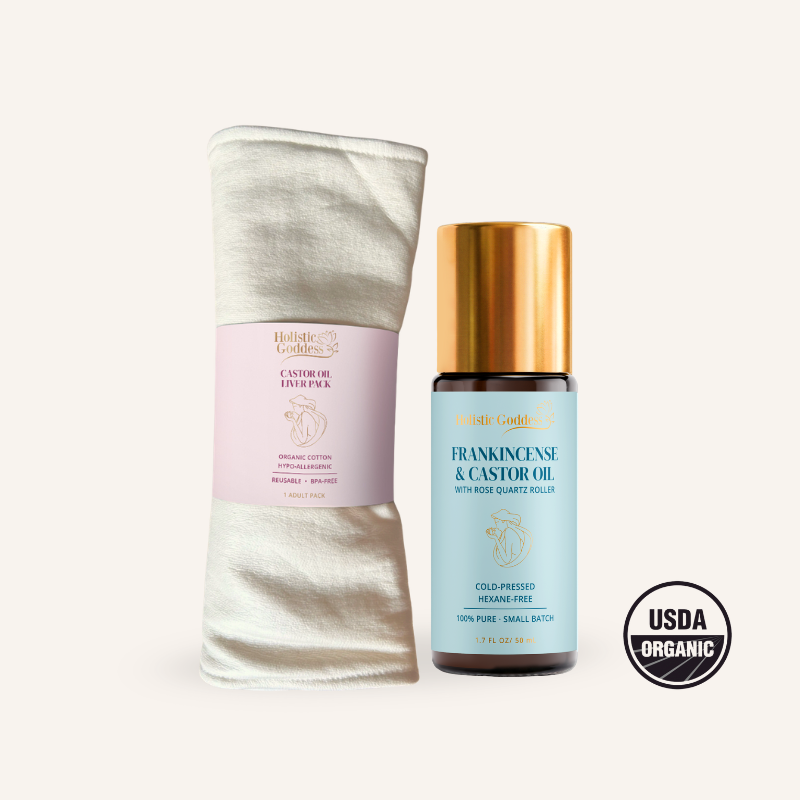 Castor Oil Roller With Frankincense + Castor Oil Liver Pack