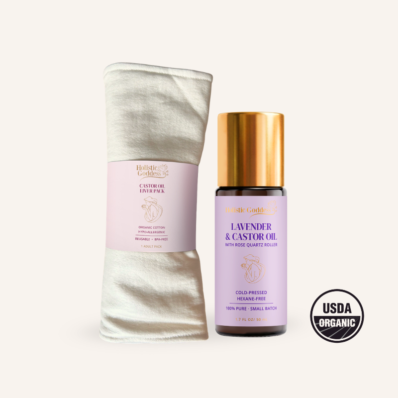 Castor Oil Roller With Lavender + Castor Oil Liver Pack