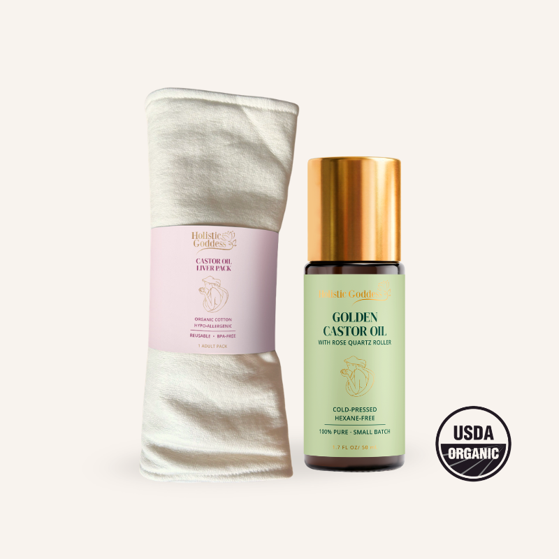 Golden Castor Oil Roller + Castor Oil Liver Pack