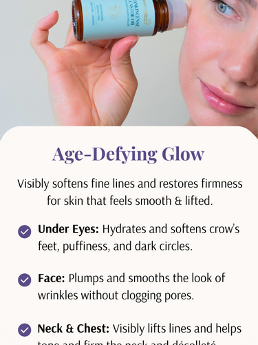 Visibly softens fine lines and restores firmness for skin that feels smooth and lifted. Apply to under eyes, face, neck and chest.