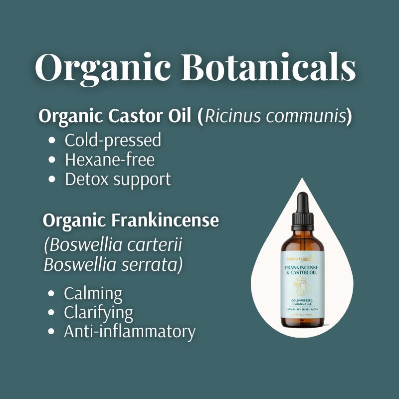 Holistic Goddess Golden Castor Oil and WellBelly products presented as part of a digestive wellness ritual