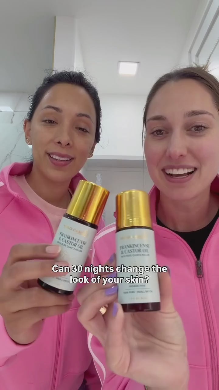 UGC video of two women with the text saying Can 30 night change the look of your skin?