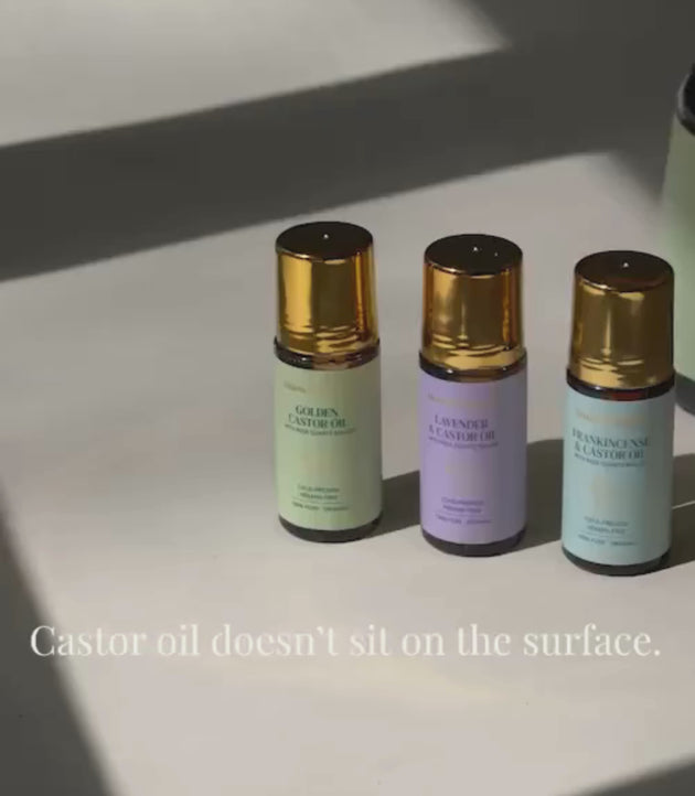Holistic Goddess organic castor oil video highlighting hormone-safe purity, third-party lab testing, and deep absorption for skin, belly, and womb wellness.