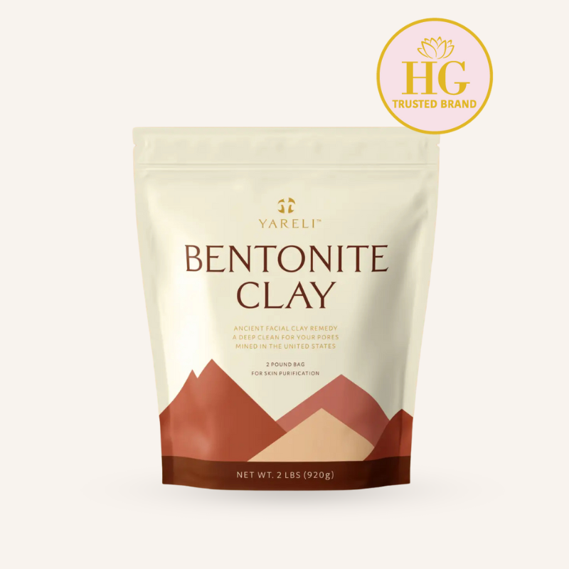 Bentonite Volcanic Clay by Yareli Wellness – Yareli bag front-label product shot with HG Trusted Brand badge